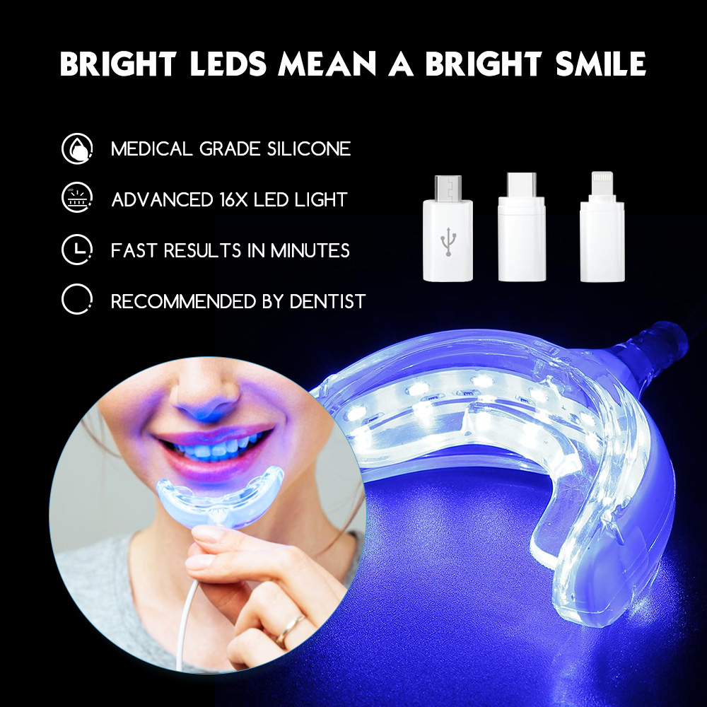 Teeth Whitening Gel Pen - Роскошный умный светодиодный отбеливатель зубов, портативная