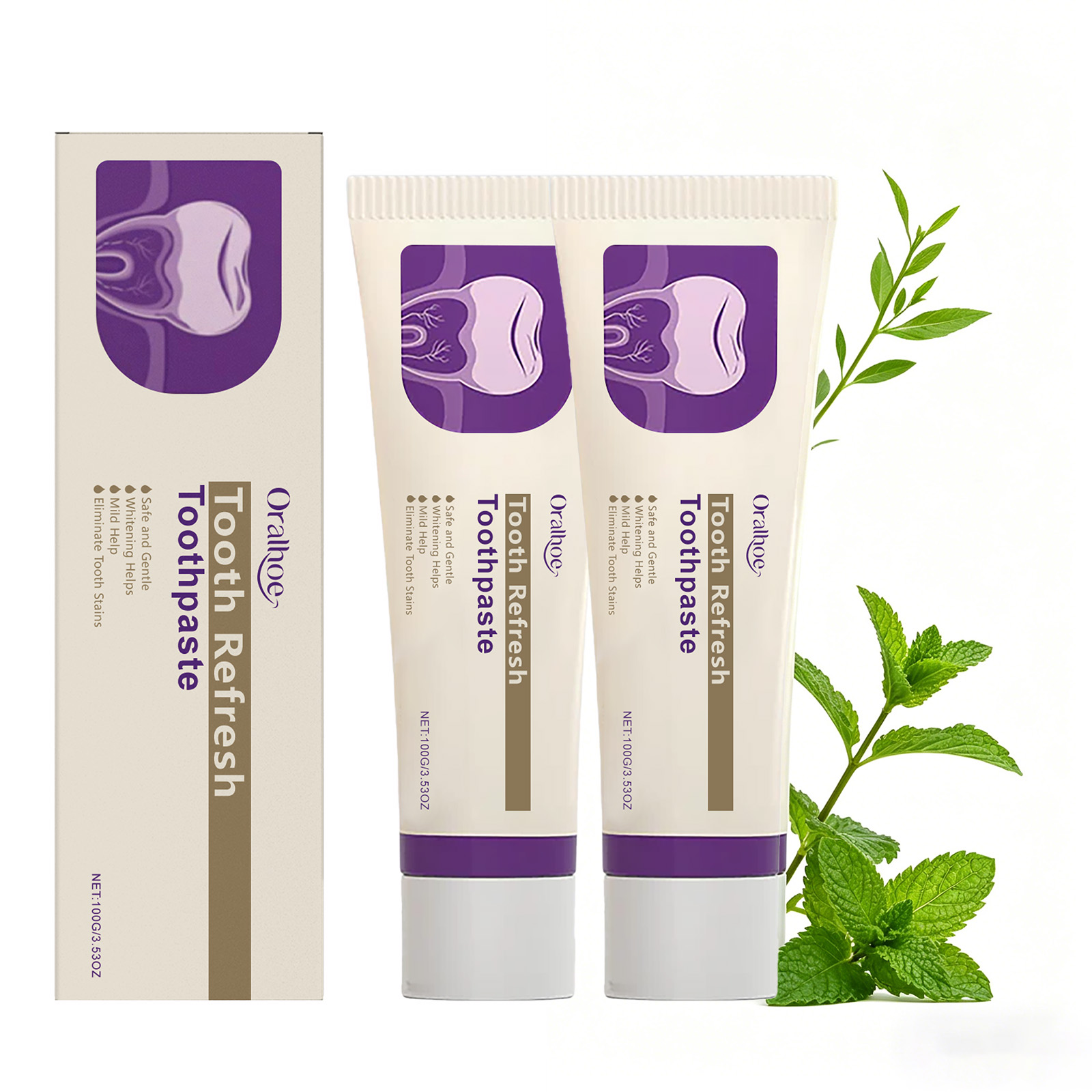 Teeth Whitening That Works - Отбеливающая мятная зубная паста Tooth Refresh