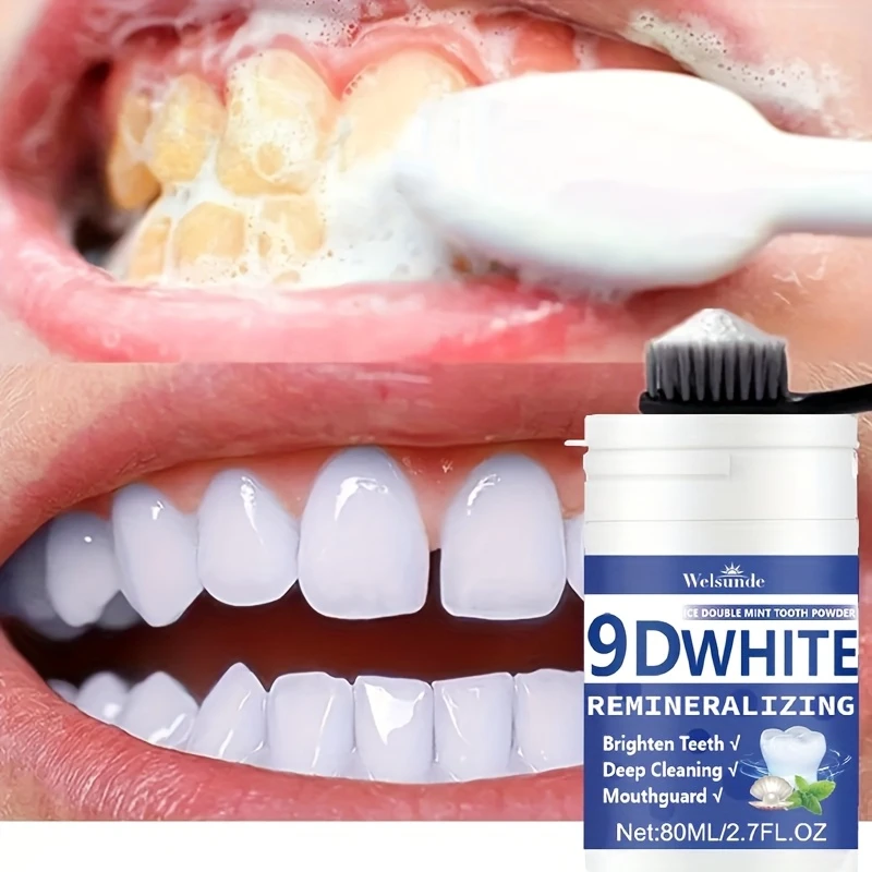 Teeth Whitening Quotes - 9D Белый реминерализующий зубной порошок с