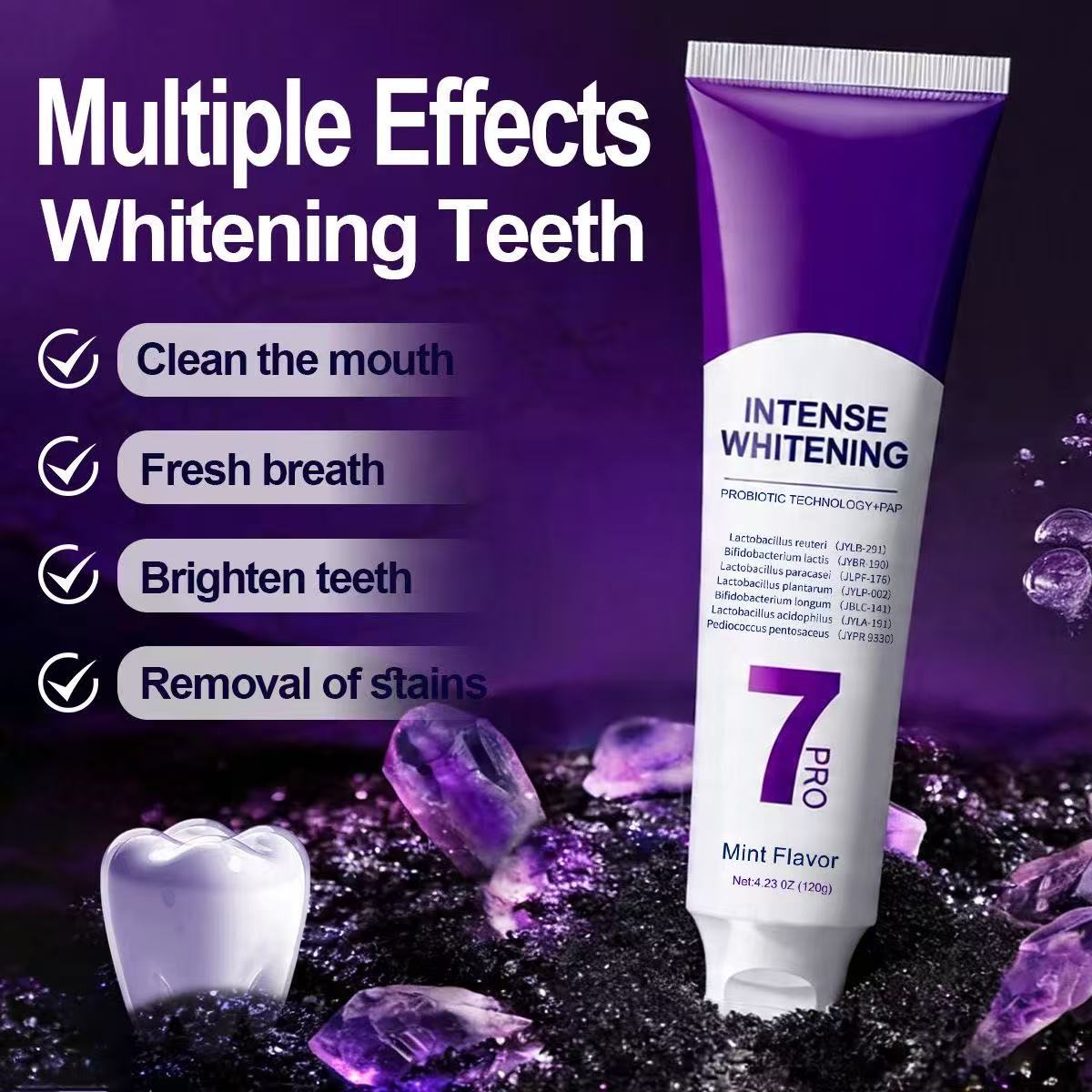 Зубная паста 7-Pro Probiotic W – обзор и цена Teeth Whitening That Works