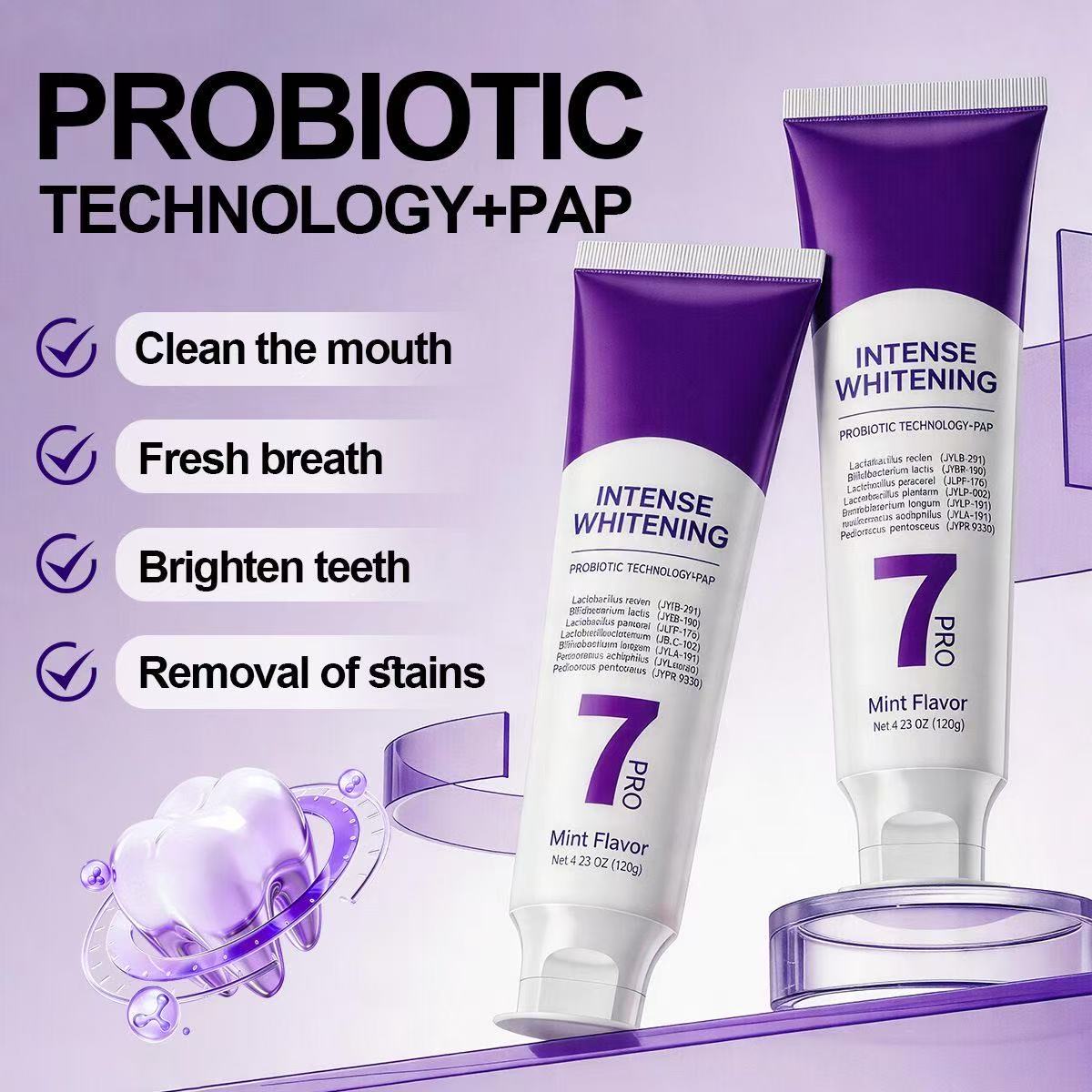 Зубная паста 7-Pro Probiotic W – обзор и цена Teeth Whitening That Works