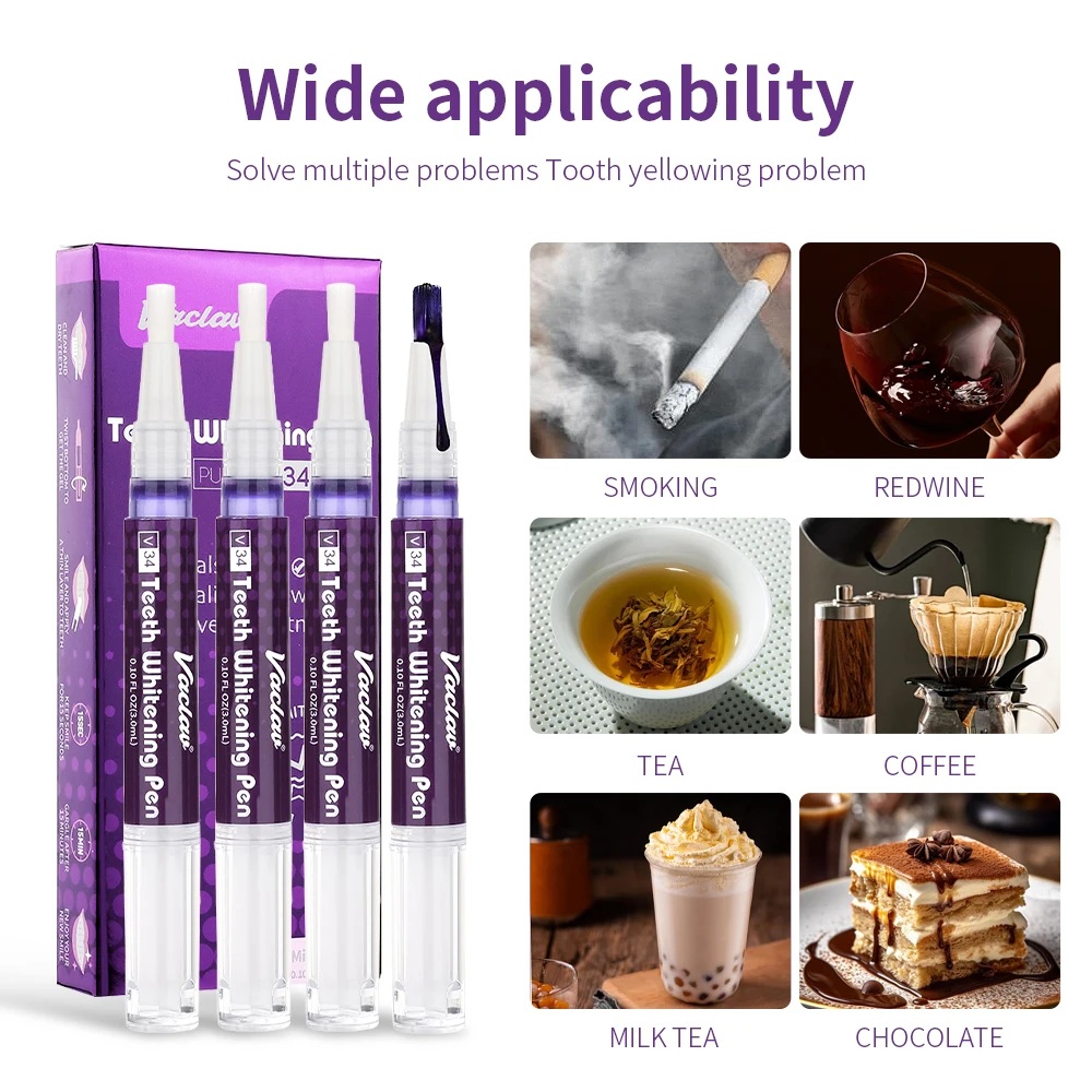 Vaclav V34 Фиолетовая гелевая  – обзор и цена Teeth Whitening Gel Pen